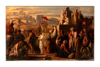 École FRANCAISE vers 1850
Scène et sacrifice...