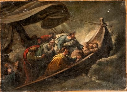 École FRANCAISE vers 1830
La tempête sur...