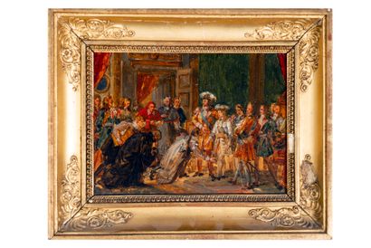 École FRANCAISE vers 1840 
La remise de la...