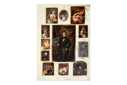 École FRANÇAISE vers 1860 
Série de 12 portraits...