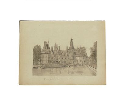 Ensemble de 5 dessins de l'école française...