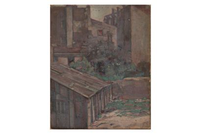 MODERN SCHOOL
Urban landscape
Oil on cardboard
Unsigned...