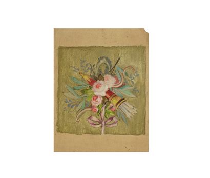 Ensemble de 6 dessins et 1 huile dont :

-...
