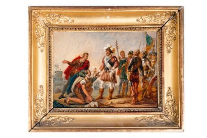 École FRANCAISE vers 1840 
La remise de la...