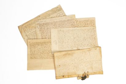 CHARTES - 6 parchments - XIVth - Xve century.
Sale...