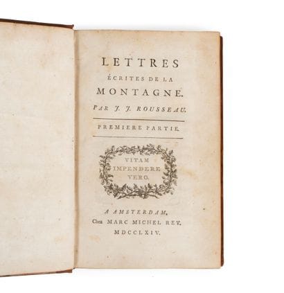 ROUSSEAU (Jean-Jacques). Letters written...