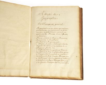 DE FER (Nicolas). Manuscript 