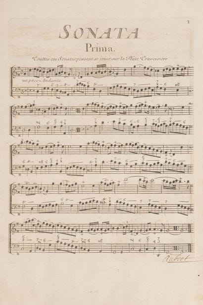 [MUSIC]. AUBERT (Jacques). Sonates a violon...
