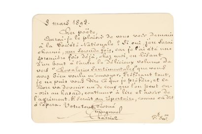 CHABRIER (Emmanuel). 1841-1894. Composer.
C.A.S....