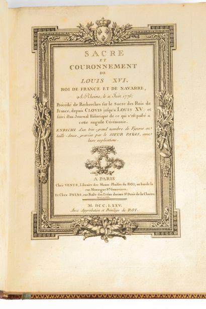 SACRE. Coronation of Louis XVI, King of France...