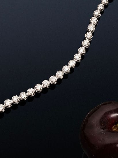 Platinum (850e) chain bracelet featuring...