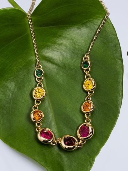 Sonia Rykiel
Gold-tone metal necklace set...