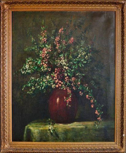 MODERN SCHOOL
Flowers in a vase, green tablecloth,...
