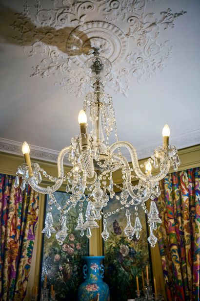 MURANO
Pressed molded glass chandelier with...