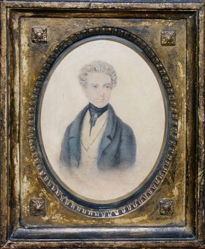 Ecole du XIXe siècle
Portrait d'un homme...