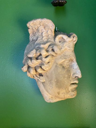 Plaster profile, probably of Medusa.
Mark...