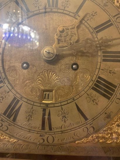 Oak floor clock. Dial signed Anthoni Van...