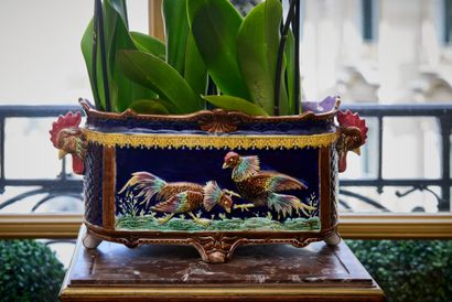 SAINT AMAND ET HAMAGE 
Glazed earthenware...