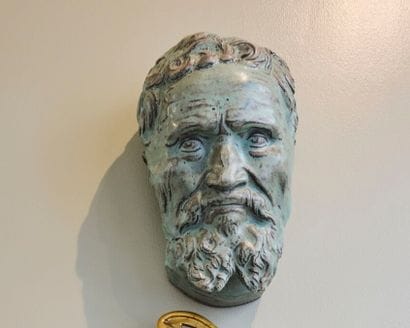 Figure of Michelangelo after Daniele Da Volterra...