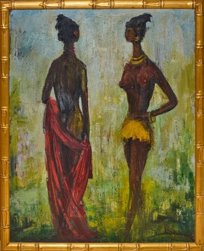 MODERN SCHOOL
Two African Women
Oil on canvas
Signed...