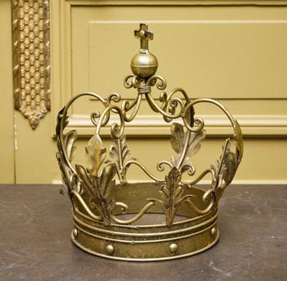 Gilded metal crown, probably from a Madonna...