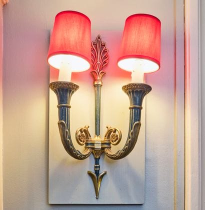 Pair of green lacquered and gilded metal...