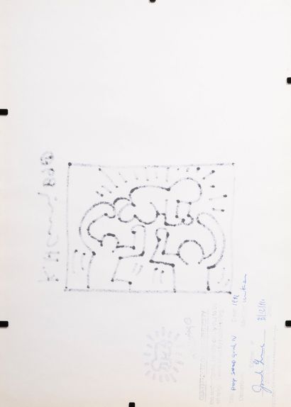 Keith HARING (1958–1990), after,
Black marker...