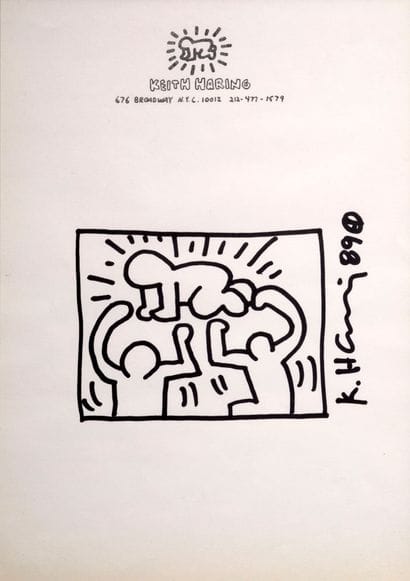 Keith HARING (1958–1990), after,
Black marker...