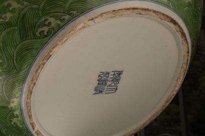 A tianquping porcelain and ducai enamel vase...