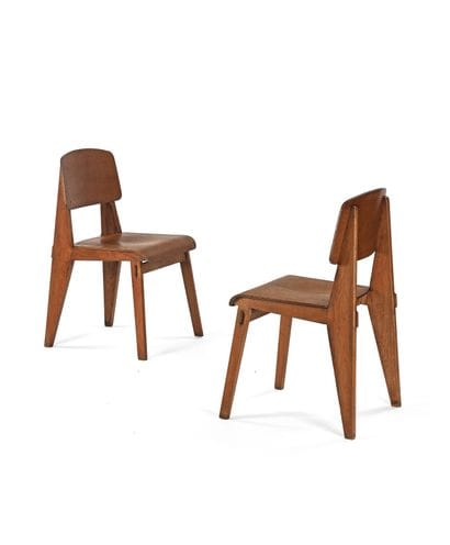 Jean PROUVÉ (1901–1984)
Pair of “Tout bois”...