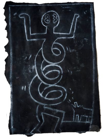 Keith HARING (1958–1990), after,
Subway drawing,
Chalk...