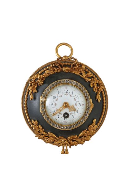 Louis XVI-style table clock decorated with...