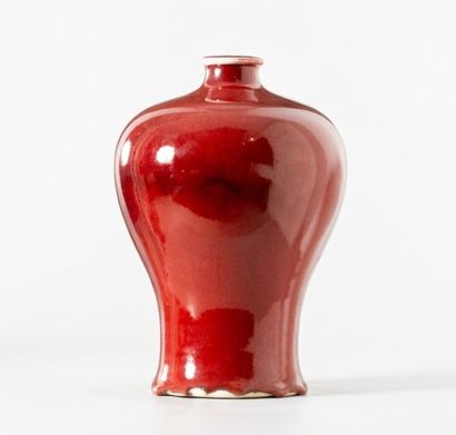 Meiping porcelain and oxblood enamel vase...