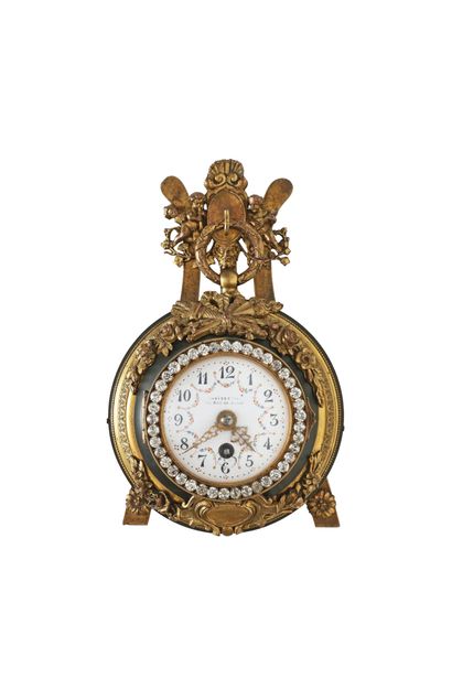 Louis XVI-style table clock with a stand,...