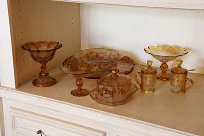nt
A set of tableware made of tinted and...