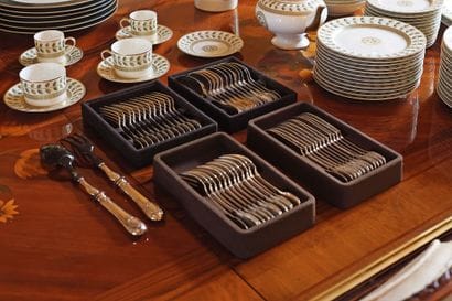 Uniplat silver flatware set, including: 
-...