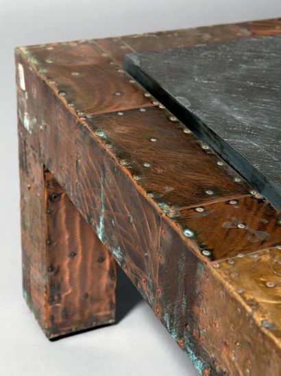 PAUL EVANS (1931-1987)
Grande table basse...