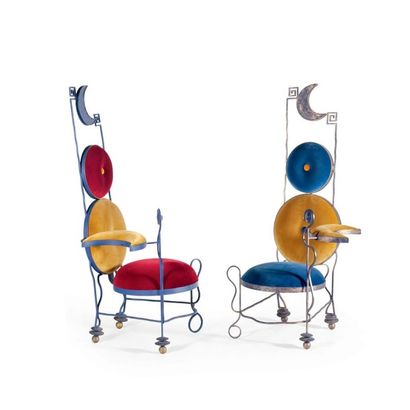 TRAVAIL des années 1980
Paire de fauteuils...