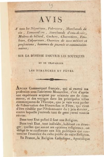Avis à tous les négociants, fabricans, marchands...