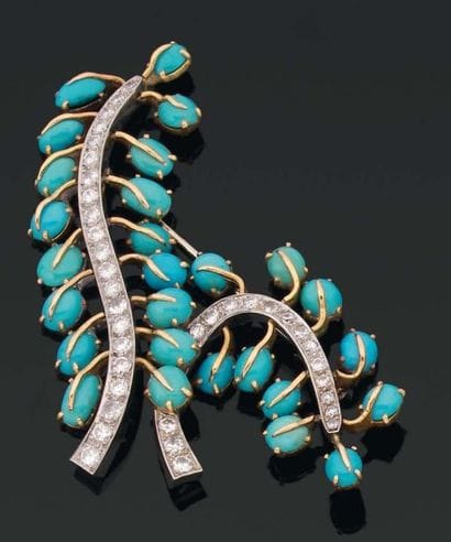Originale et grande BROCHE représentant des...