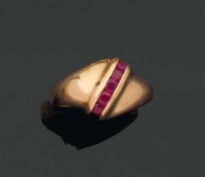 TIFFANY & CO. Années 1990. BAGUE chevalière...