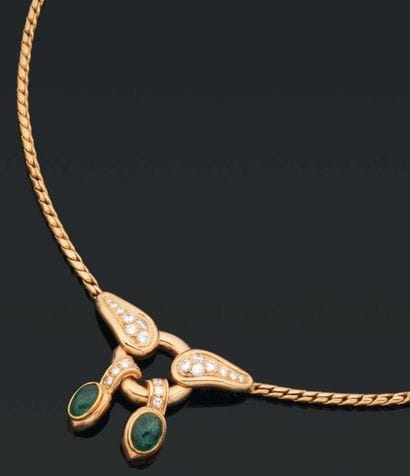 BOIVIN. Années 1970. COLLIER articulé portant...