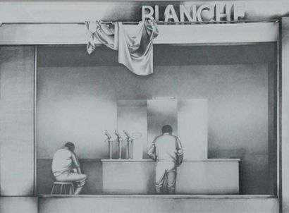 Bernard MONINOT (né en 1949)
Le bar, 1972...