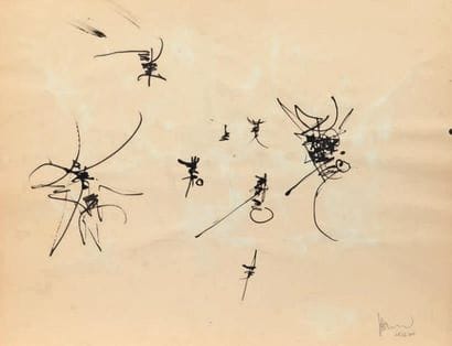 Georges MATHIEU (1921-2012)
Essais, ca 1955...