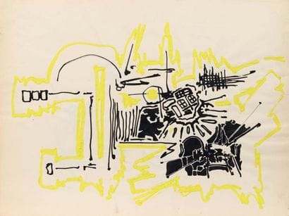 Georges MATHIEU (1921-2012)
Composition,...