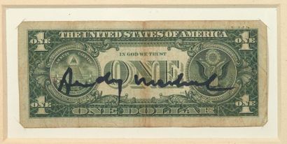 Andy Warhol (1928-1987)
One dollar, ca 1972...