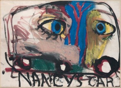 Jim DINE (né en 1935)
Nancy's Car, 1960 Gouache...