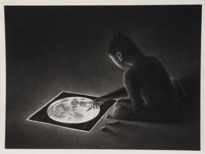 STEVE GALLOWAY
Full Moon, 2009 Fusain sur...