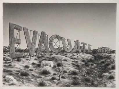 STEVE GALLOWAY
Evacuate, 2007 Fusain sur...