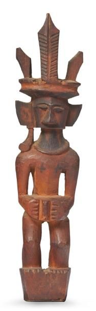 FIGURE D'ANCÊTRE en bois destiné à être inséré...